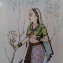 Load image into Gallery viewer, INDIAN ART: Vintage PAIR of Indian Miniature Watercolours Featuring a Gentleman and a Lady
