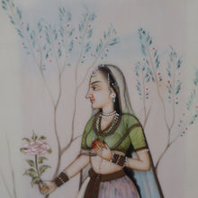 Load image into Gallery viewer, INDIAN ART: Vintage PAIR of Indian Miniature Watercolours Featuring a Gentleman and a Lady
