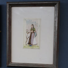Load image into Gallery viewer, INDIAN ART: Vintage PAIR of Indian Miniature Watercolours Featuring a Gentleman and a Lady
