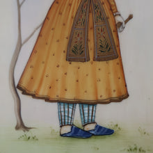 Load image into Gallery viewer, INDIAN ART: Vintage PAIR of Indian Miniature Watercolours Featuring a Gentleman and a Lady
