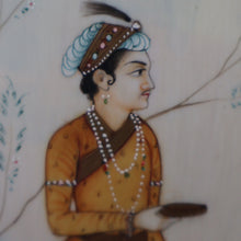Load image into Gallery viewer, INDIAN ART: Vintage PAIR of Indian Miniature Watercolours Featuring a Gentleman and a Lady
