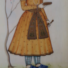Load image into Gallery viewer, INDIAN ART: Vintage PAIR of Indian Miniature Watercolours Featuring a Gentleman and a Lady
