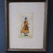 Load image into Gallery viewer, INDIAN ART: Vintage PAIR of Indian Miniature Watercolours Featuring a Gentleman and a Lady
