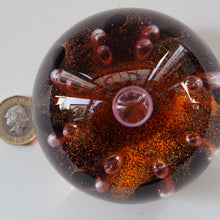Load image into Gallery viewer, EARLY 1972 Caithness Paperweight SUNFLOWER. Designed by Colin Terris. Limited edition 500
