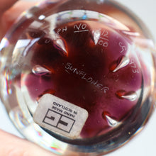 Load image into Gallery viewer, EARLY 1972 Caithness Paperweight SUNFLOWER. Designed by Colin Terris. Limited edition 500
