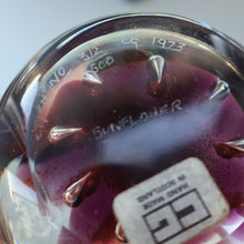Load image into Gallery viewer, EARLY 1972 Caithness Paperweight SUNFLOWER. Designed by Colin Terris. Limited edition 500
