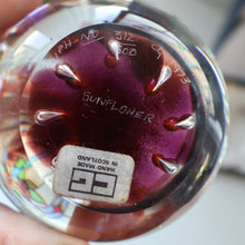 Load image into Gallery viewer, EARLY 1972 Caithness Paperweight SUNFLOWER. Designed by Colin Terris. Limited edition 500

