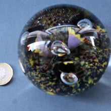Load image into Gallery viewer, EARLY 1972 Caithness Paperweight TROPICANA (Purple). Designed by Peter Holmes. Limited edition 500
