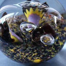 Load image into Gallery viewer, EARLY 1972 Caithness Paperweight TROPICANA (Purple). Designed by Peter Holmes. Limited edition 500

