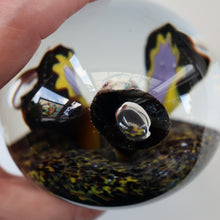 Load image into Gallery viewer, EARLY 1972 Caithness Paperweight TROPICANA (Purple). Designed by Peter Holmes. Limited edition 500
