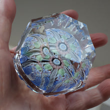 Load image into Gallery viewer, 1973 WHITEFRIARS GLASS Paperweight. Concentric Rings of Millefiori Canes; with Faceted Surfaces. In Original Presentation Box
