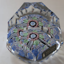 Load image into Gallery viewer, 1973 WHITEFRIARS GLASS Paperweight. Concentric Rings of Millefiori Canes; with Faceted Surfaces. In Original Presentation Box
