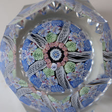 Load image into Gallery viewer, 1973 WHITEFRIARS GLASS Paperweight. Concentric Rings of Millefiori Canes; with Faceted Surfaces. In Original Presentation Box
