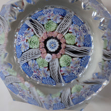 Load image into Gallery viewer, 1973 WHITEFRIARS GLASS Paperweight. Concentric Rings of Millefiori Canes; with Faceted Surfaces. In Original Presentation Box
