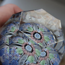 Load image into Gallery viewer, 1973 WHITEFRIARS GLASS Paperweight. Concentric Rings of Millefiori Canes; with Faceted Surfaces. In Original Presentation Box
