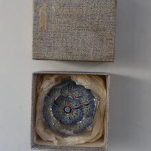 Load image into Gallery viewer, 1973 WHITEFRIARS GLASS Paperweight. Concentric Rings of Millefiori Canes; with Faceted Surfaces. In Original Presentation Box
