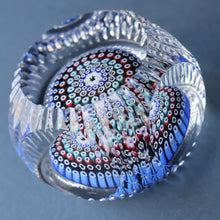 Load image into Gallery viewer, 1972 WHITEFRIARS GLASS Paperweight. Concentric Rings of Millefiori Canes; with Faceted Surfaces. In Original Presentation Box 

