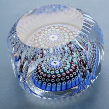 Load image into Gallery viewer, 1972 WHITEFRIARS GLASS Paperweight. Concentric Rings of Millefiori Canes; with Faceted Surfaces. In Original Presentation Box 
