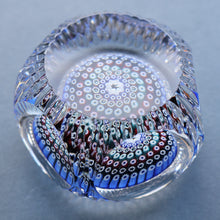 Load image into Gallery viewer, 1972 WHITEFRIARS GLASS Paperweight. Concentric Rings of Millefiori Canes; with Faceted Surfaces. In Original Presentation Box 
