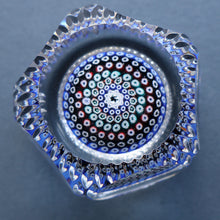 Load image into Gallery viewer, 1972 WHITEFRIARS GLASS Paperweight. Concentric Rings of Millefiori Canes; with Faceted Surfaces. In Original Presentation Box 
