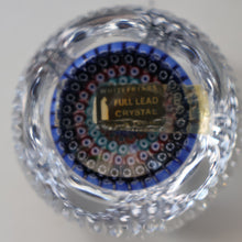 Load image into Gallery viewer, 1972 WHITEFRIARS GLASS Paperweight. Concentric Rings of Millefiori Canes; with Faceted Surfaces. In Original Presentation Box 

