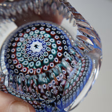 Load image into Gallery viewer, 1972 WHITEFRIARS GLASS Paperweight. Concentric Rings of Millefiori Canes; with Faceted Surfaces. In Original Presentation Box 
