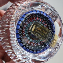 Load image into Gallery viewer, 1972 WHITEFRIARS GLASS Paperweight. Concentric Rings of Millefiori Canes; with Faceted Surfaces. In Original Presentation Box 
