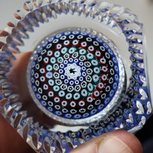 Load image into Gallery viewer, 1972 WHITEFRIARS GLASS Paperweight. Concentric Rings of Millefiori Canes; with Faceted Surfaces. In Original Presentation Box 
