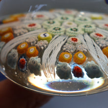 Load image into Gallery viewer, Scottish Strathearn Paperweight with Millefiori Canes and Latticino Eight Spokes. S and 71 Canes
