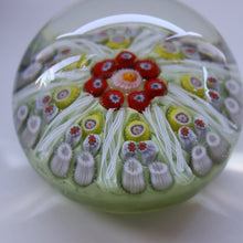 Load image into Gallery viewer, Pastel Colours. Scottish Strathearn Millefiori Canes and Latticino Eight Spoke Paperweight
