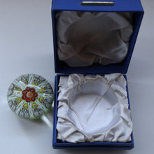 Load image into Gallery viewer, Pastel Colours. Scottish Strathearn Millefiori Canes and Latticino Eight Spoke Paperweight
