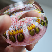 Load image into Gallery viewer, RARE 1970s Scottish STRATHEARN Paperweight with Facets and Millefiori Canes. Original Box
