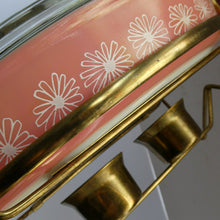 Load image into Gallery viewer, Pyrex Casserole Dish and Stand Pink Daisy 1950s Original Box
