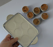 Load image into Gallery viewer, Carter Stabler Adams Red Clay Set of Six Egg Cups on Original Tray 1930s Art Deco
