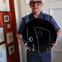 Load image into Gallery viewer, ARRAN INTEREST. Very Large Abstract Enamel Copper Dish by Ann Robin Banks (1931 - 2007). 15 1/2 inches
