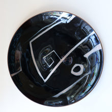 Load image into Gallery viewer, ARRAN INTEREST. Very Large Abstract Enamel Copper Dish by Ann Robin Banks (1931 - 2007). 15 1/2 inches
