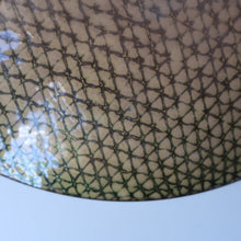 Load image into Gallery viewer, ARRAN INTEREST. Very Large Abstract Enamel Copper Dish by Ann Robin Banks (1931 - 2007). 15 1/2 inches
