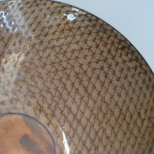 Load image into Gallery viewer, ARRAN INTEREST. Very Large Abstract Enamel Copper Dish by Ann Robin Banks (1931 - 2007). 15 1/2 inches
