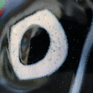 ARRAN INTEREST. Very Large Abstract Enamel Copper Dish by Ann Robin Banks (1931 - 2007). 15 1/2 inches