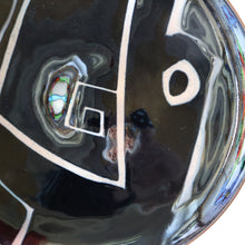 Load image into Gallery viewer, ARRAN INTEREST. Very Large Abstract Enamel Copper Dish by Ann Robin Banks (1931 - 2007). 15 1/2 inches
