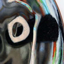 Load image into Gallery viewer, ARRAN INTEREST. Very Large Abstract Enamel Copper Dish by Ann Robin Banks (1931 - 2007). 15 1/2 inches
