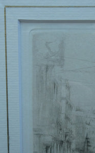 SCOTTISH ART. William Walcot (1874 - 1943). Signed Drypoint Etching. Ludgate Hill, London (1915)