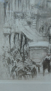 SCOTTISH ART. William Walcot (1874 - 1943). Signed Drypoint Etching. Ludgate Hill, London (1915)