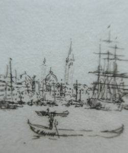 SCOTTISH ART: "La Giudecca" from the First Venice Set (1925) by James McBey (1883 - 1959). Signed in Ink