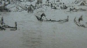 SCOTTISH ART: "La Giudecca" from the First Venice Set (1925) by James McBey (1883 - 1959). Signed in Ink