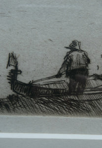SCOTTISH ART: "La Giudecca" from the First Venice Set (1925) by James McBey (1883 - 1959). Signed in Ink