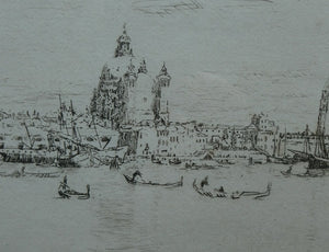 SCOTTISH ART: "La Giudecca" from the First Venice Set (1925) by James McBey (1883 - 1959). Signed in Ink