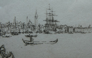 SCOTTISH ART: "La Giudecca" from the First Venice Set (1925) by James McBey (1883 - 1959). Signed in Ink