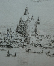 Load image into Gallery viewer, SCOTTISH ART: &quot;La Giudecca&quot; from the First Venice Set (1925) by James McBey (1883 - 1959). Signed in Ink
