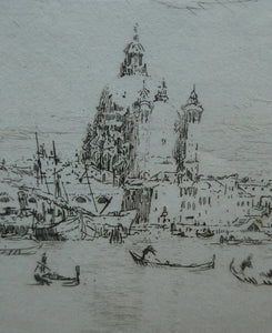 SCOTTISH ART: "La Giudecca" from the First Venice Set (1925) by James McBey (1883 - 1959). Signed in Ink